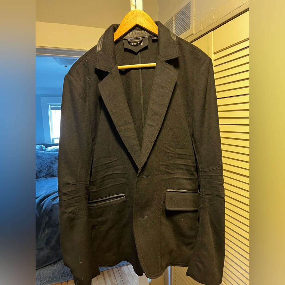 ROGUE Leather Trim Blazer Jacket